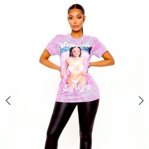 Pink Tie Dye Saweetie Graphic Tee